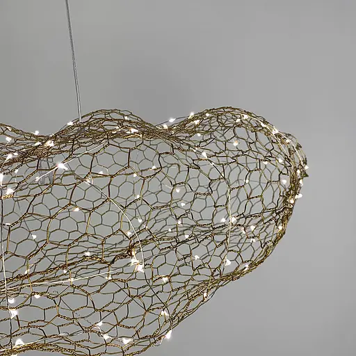 Декоративная люстра-облачка LED CLOUD в золотом корпусе 120х65 см Ст. MJ 83-1200 GD Line F - фото 4