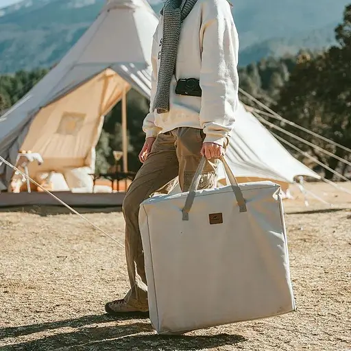 Раскладной туристический стол с полками Naturehike CNH22JU031 (Бежевый) - фото 4