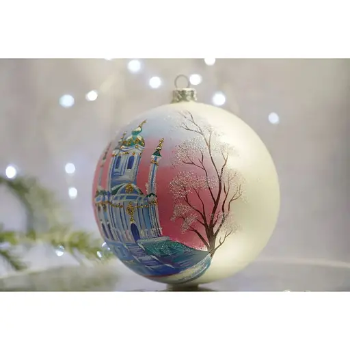 Ялинкова прикраса Санта Шоп Андріівська церква скло (4820001112429) - фото 3