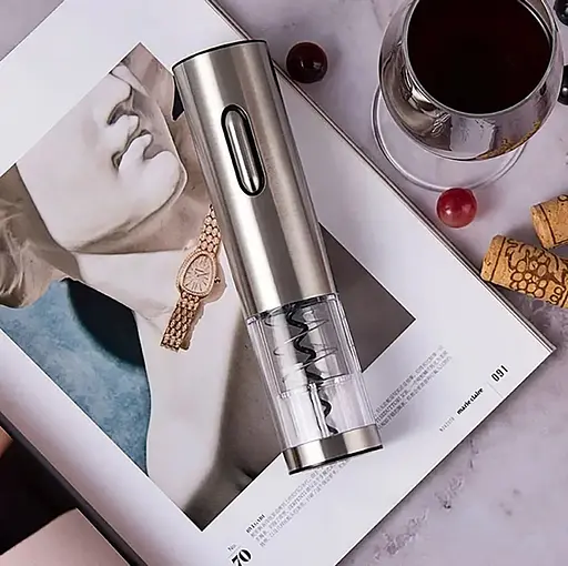 Электрический умный штопор для вина автоматический открыватель для винных бутылок Серебристый 88296 - фото 8