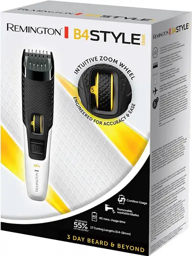 Триммер Remington Style Series, для бороды и усов, акум., роторный мотор, сталь, черно-белый - фото 8