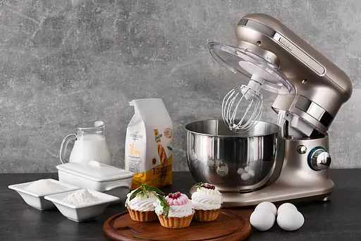 Миксер планетарный Ardesto KSTM-8044, 800 Вт насадки -3, чаша -нерж., сталь, 4л, PULSE-режим, желтый - фото 3