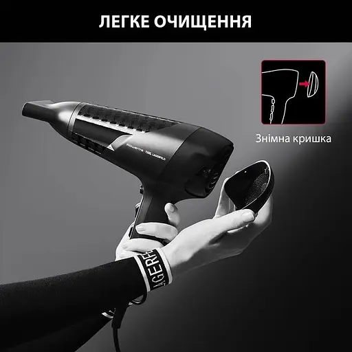 Фен Rowenta Studio Dry x Karl Lagerfeld, 2100 Вт, 3 режима, холодный обдув, черный - фото 6