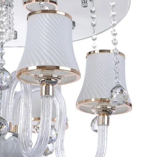 Люстра потолочная Brille с подсветкой LED E14 40W WH (BCL-496S/6) - фото 2