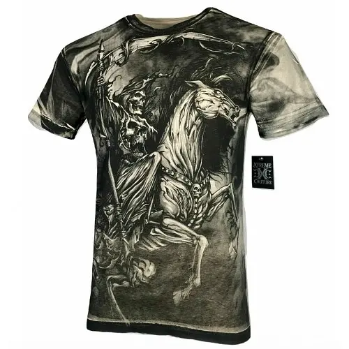 Футболка Xtreme Couture by Affliction Men T-Shirt Dark Horse Skull Tattoo Biker 3XL