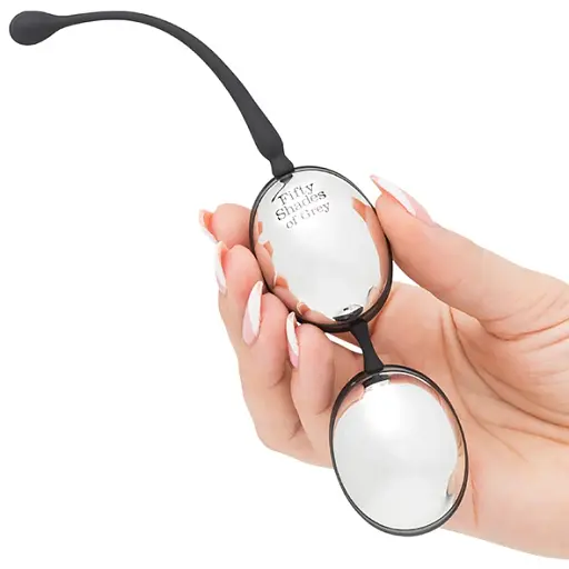 Вагінальні кульки Fifty Shades of Grey Inner Goddess Jiggle, 20.3 см, сріблястий - фото 3