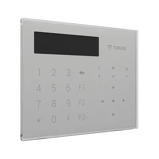Клавіатура Tiras K-GLCD+ White з OLED-дисплеєм та зчитувачем NFC/Mifare (21-00151) - фото 2