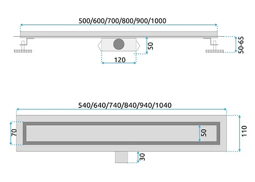 Трап для душу Rea Neox 100 2в1 сталь REA-G2505 - фото 7