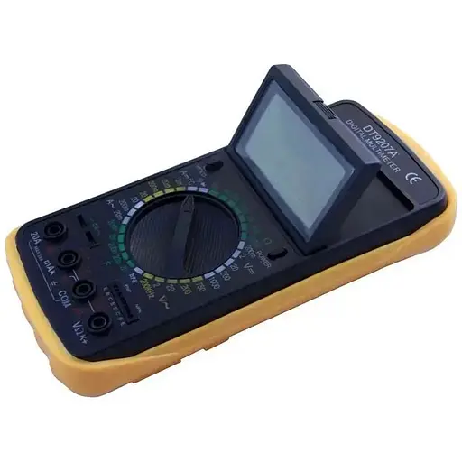Мультиметр Digital DT-9207 A+ кліщі струмовимірювальні портативний тестер жовтий/чорний - фото 6