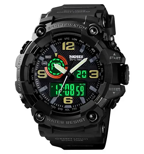 Чоловічий наручний годинник Skmei 1520 Чорний - фото 8