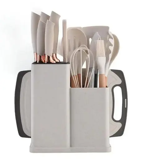 Набір кухонного приладдя A-plus Kitchenware Set з дощечкою Білий - фото 3