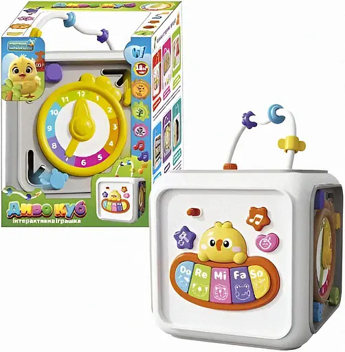 Музыкальный развивающий куб WToys 25462 – украинская озвучка, песни, сказки, загадки, стишки, звуки животных,цифры, подсветка  - фото 7