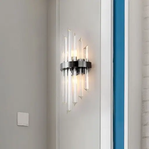 Кришталеве бра у хромованому каркасі Line F WS 151/2 CH - фото 9