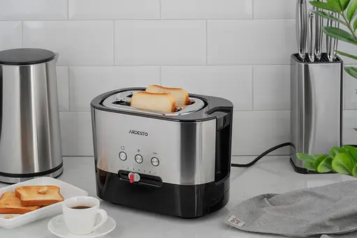 Тостер Ardesto Steel Collection T-K210 1000 Вт метал+пластик сріблясто-чорний - фото 5