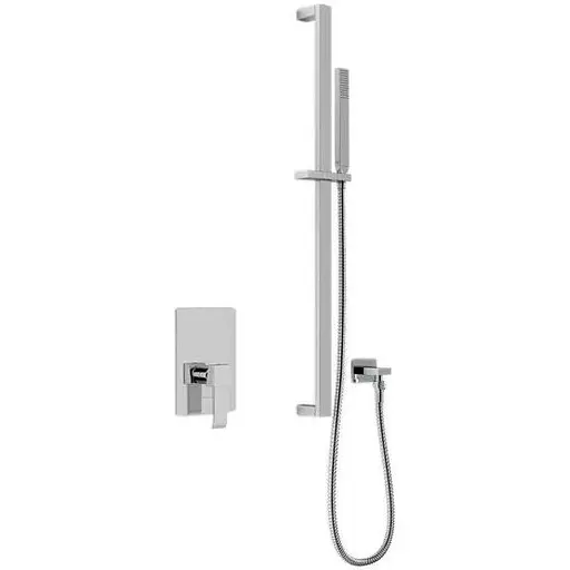 Душова система Kohlman Axis chrome + BOX прихованого монтажу QW220NSP2, Хром - фото 1