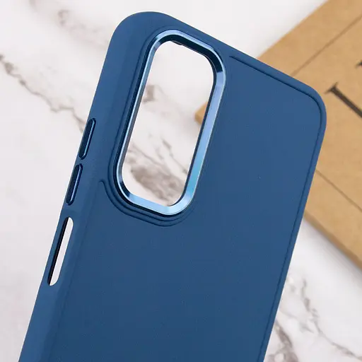TPU чохол Bonbon Metal Style для Samsung Galaxy A54 5G Синій / Denim Blue - фото 5