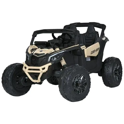 Электромобиль детский Джип M 5099EBLR-RS 24V 4 мотора 200W EVA-колеса музыка Bluetooth черно-бежевый