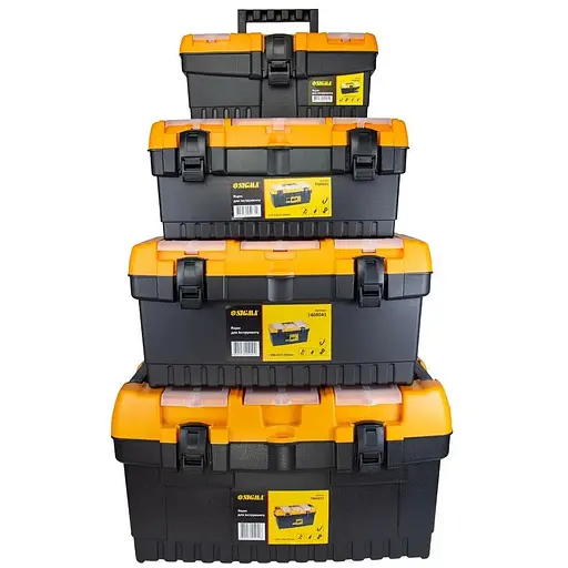 Набір ящиків для інструменту 4в1 Sigma 320×155×139мм, 413×212×186мм, 486×267×242мм, 564×310×310мм 7404011 - фото 1