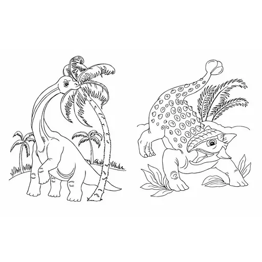 Велика книга розмальовок Динозаври 1736030, 64 сторінки - фото 3