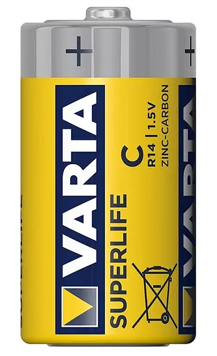 Елемент живлення Varta Superlife C BLI ZINC-CARBON Brille 2014101412, 2 шт. - фото 2