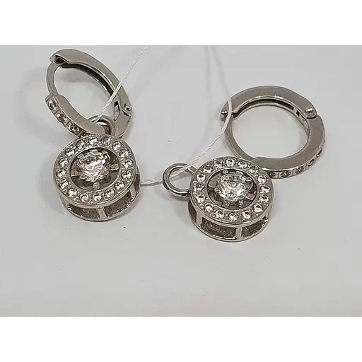 Золотые серьги Империя золота-подвески с фианитами. СВ263БИ - фото 4