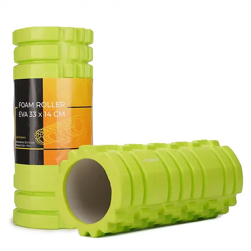Масажний ролик Cornix EVA 33 x 14 см (валик, ролер) XR-0034 Green - фото 1