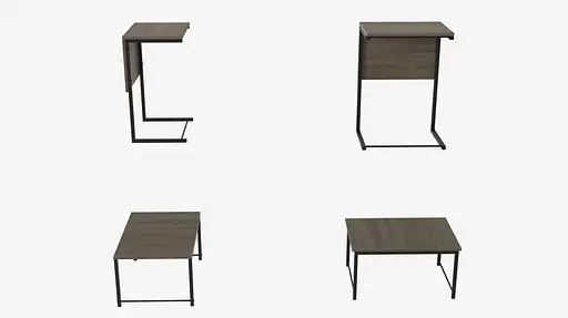 Стіл журнальний приставний Террі Комбо Ferrum-decor 345x662x440 Чорний метал ДСП Дуб Сонома Трюфель 16 мм (FRD-105140) - фото 7