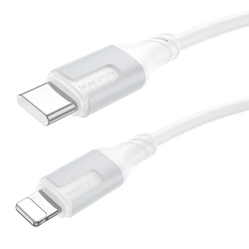 Дата кабель Borofone BX101 Creator 27W Type-C to Lightning (1m) White - фото 2