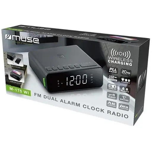 Радио-часы Muse M-175 WI с USB (M-175 WI) - фото 4