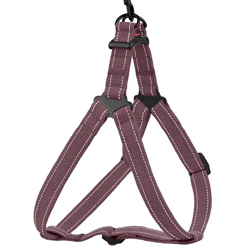 Шлея для собак Barksi Cotton Стандарт Рефлекторна S 40-53х1.6 см черрі - фото 2