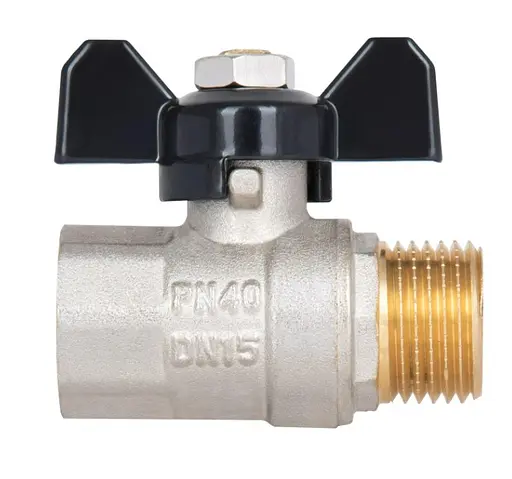 Кран шаровой Thermo Alliance Base 1/2" ВН прямой, PN40, бабочка SD607W15 - фото 4