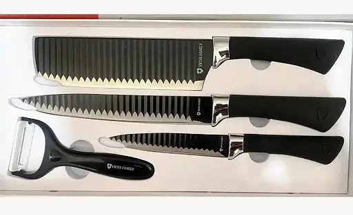 Универсальный набор ножей для кухни Swiss Family SF 008 кухонные ножи с мраморным покрытием - фото 3