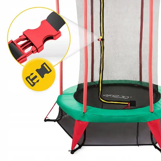 Батут детский для дома 4FIZJO Kids 140 см Green/Red (P-5907739319456) - фото 3