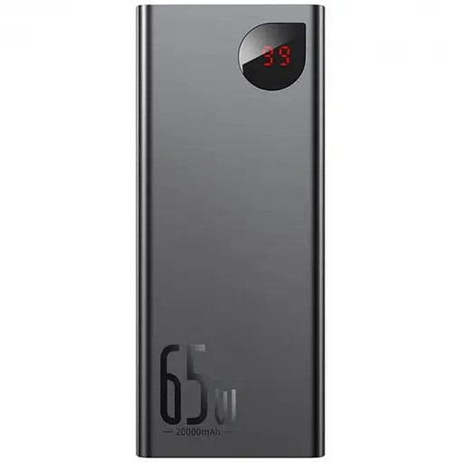 Портативний ЗП Baseus Adaman Metal Digital Display QC 65W 20000 mAh (PPIMDA-D) Black
