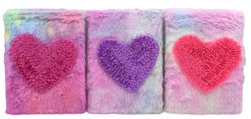 Блокнот пухнастий Серце об’ємне, А5, 80 аркушів, клітинка (В асортименті) - фото 2