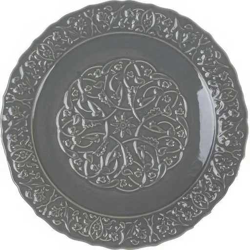 Тарілка Modern Style Вінтаж 27 см сіра (823-057)