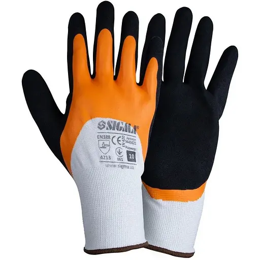 Рукавички трикотажні Sigma з подвійним латексним покриттям 9445621 - фото 1