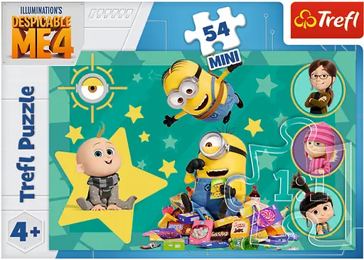 Набір Пазли - (54 елм. Міні) - "Веселощі друзяк / (54210)/Trefl - фото 1