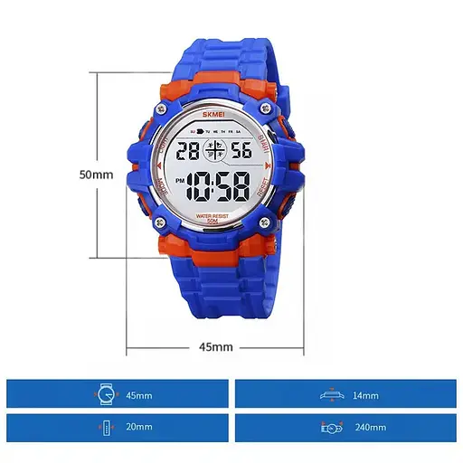 Детские спортивные наручные часы Skmei 1616 Синий - фото 5