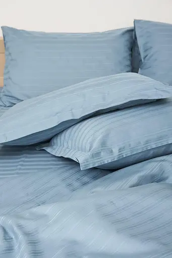 Комплект постельного белья Moon&Star King Size 220x240 наволочки 2х50х70 Ultramarine Satin Stripe - фото 5