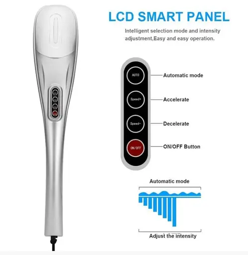 Ручний масажер 701-В для шиї, спини і тіла (5 насадок) - фото 3