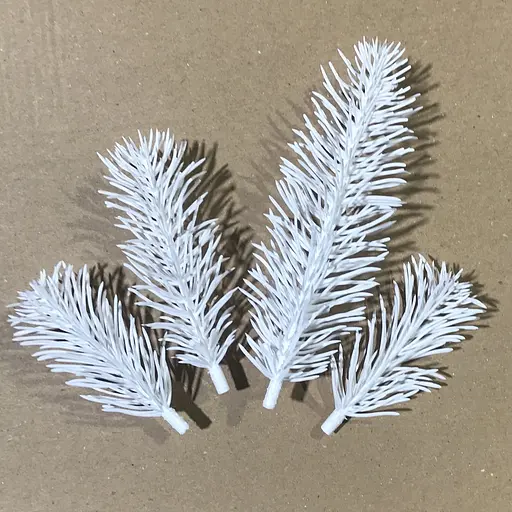 Штучна хвоя Hvoya гілочки ялинки для рукоділля білий 600 шт.