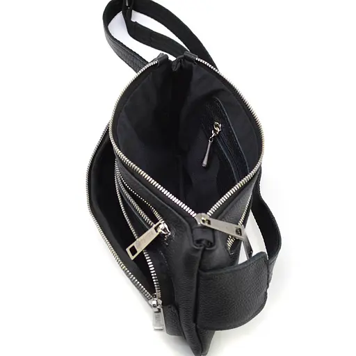 Кожаная мужская сумка на пояс TARWA 26х16х3 см 000296333 - фото 7