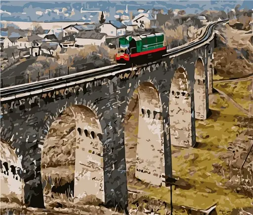 Набір для розпису по номерах Плебаніський віадук, Strateg, 30x40 см, SS-6586