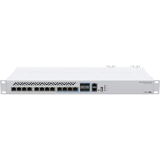 Коммутатор Mikrotik CRS312-4C+8XG-RM, 8x10G, 4x10G/SFP+, USB, 1хFE