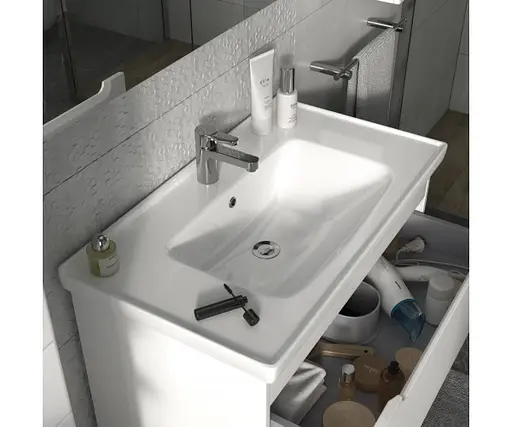 Тумба підвісна Sanwerk Ера Air 80 Білий з умивальником Idea (MV0000856) Білий - фото 2