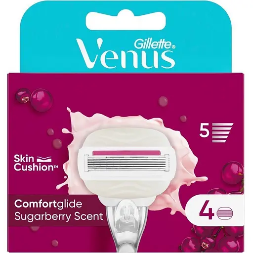 Сменные кассеты для бритья Venus Sugarberry 4 шт. - фото 1