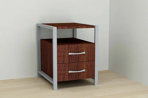 Тумба универсальная Ferrum-decor Вивьен 2/2 50x41x40 серый ДСП Венге 16мм (FRD-106187) - фото 5