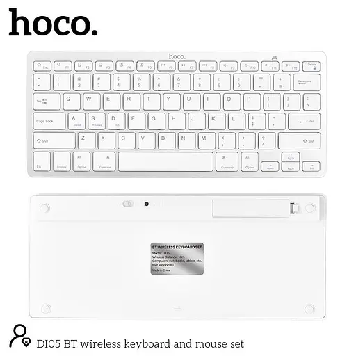 Набор Мышь и клавиатура HOCO BT wireless keyboard and mouse set DI05 (Ukr/Ru/En) - фото 4