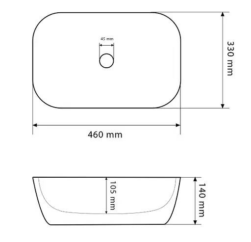Умивальник VBI Ravenna white black marmo накладний VBI-011230, Чорний матовий - фото 4